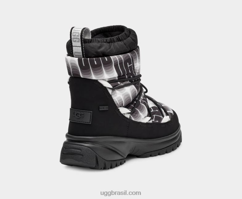 Preto branco 4VTTD17 UGG mulheres Yose puffer comprimento de onda médio