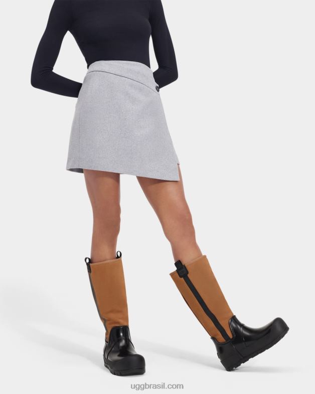 castanha 4VTTD2045 UGG mulheres camurça alta nuvem de chuva