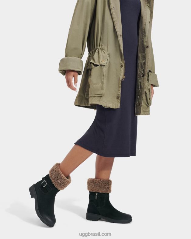 Camurça preta 4VTTD2044 UGG mulheres punho de Harrison