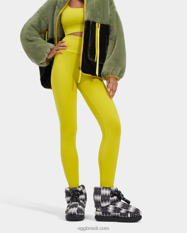 Preto branco 4VTTD672 UGG mulheres clássico maxi comprimento de onda curto