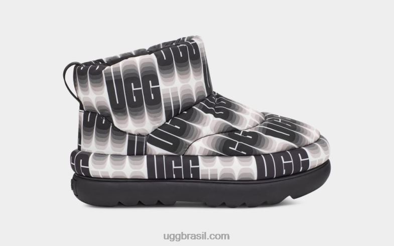 Preto branco 4VTTD697 UGG mulheres clássico maxi comprimento de onda mini