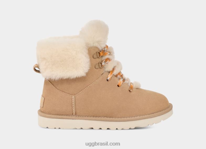 areia 4VTTD34 UGG mulheres mini laço alpino clássico