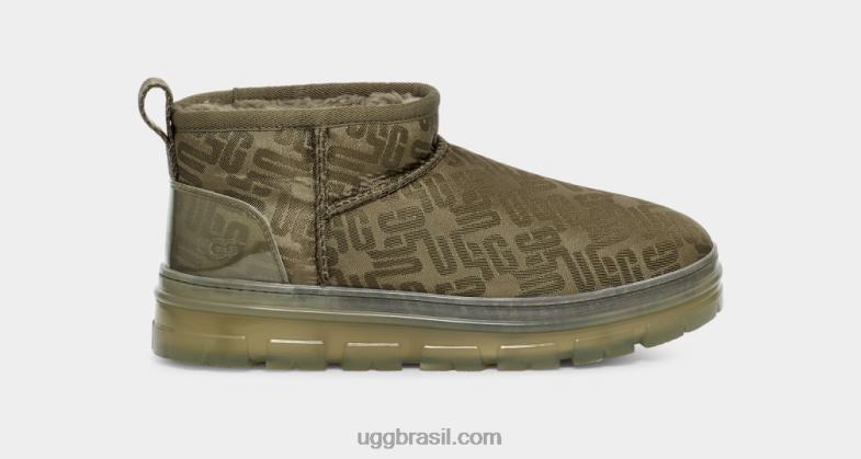 azeitona queimada 4VTTD2137 UGG mulheres clássico ultra mini monograma
