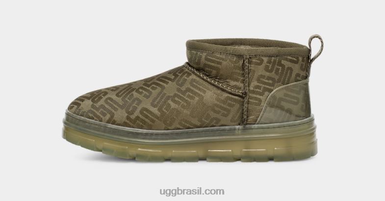 azeitona queimada 4VTTD2137 UGG mulheres clássico ultra mini monograma