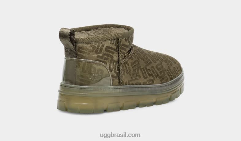 azeitona queimada 4VTTD2137 UGG mulheres clássico ultra mini monograma