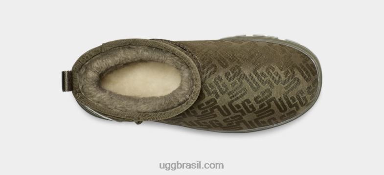 azeitona queimada 4VTTD2137 UGG mulheres clássico ultra mini monograma