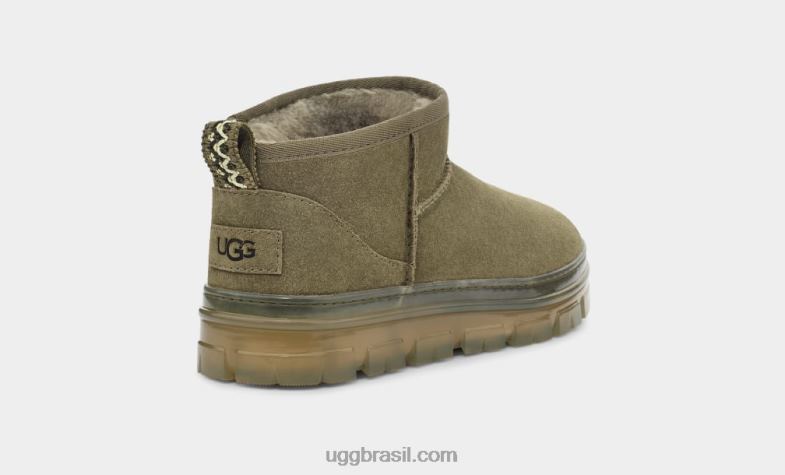 azeitona queimada 4VTTD789 UGG mulheres clássico ultra mini claro