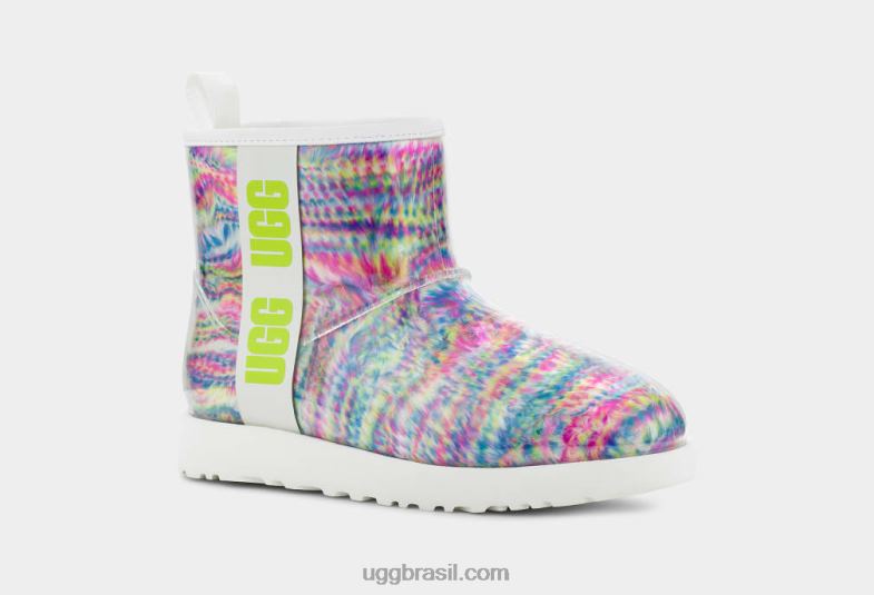 branco 4VTTD805 UGG mulheres clássico mini pixelado claro
