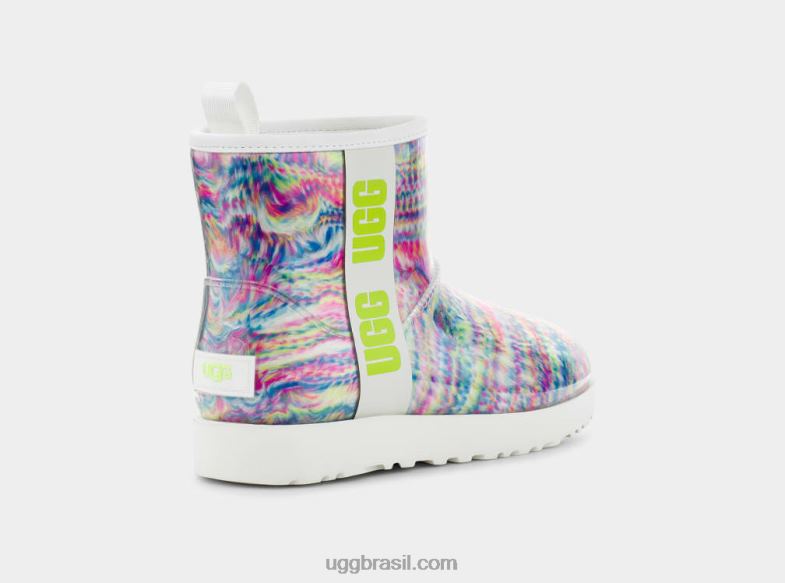 branco 4VTTD805 UGG mulheres clássico mini pixelado claro