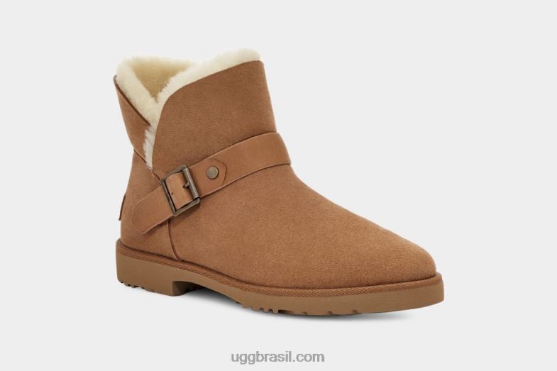 castanha 4VTTD2129 UGG mulheres fivela curta romena