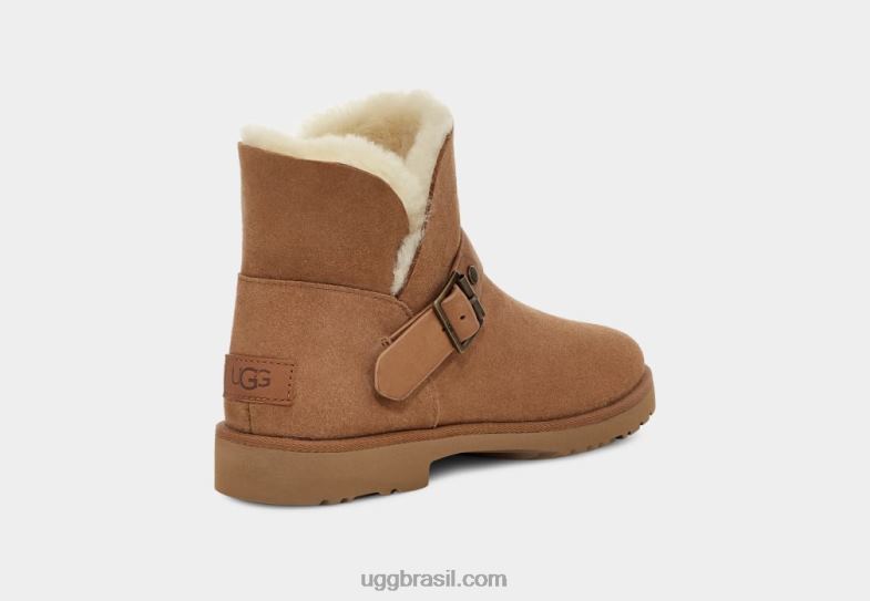 castanha 4VTTD2129 UGG mulheres fivela curta romena