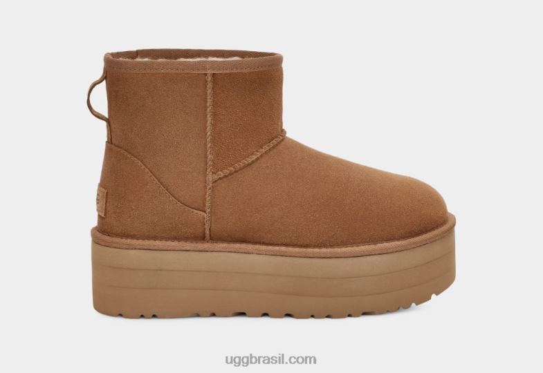 castanha 4VTTD348 UGG mulheres mini plataforma clássica