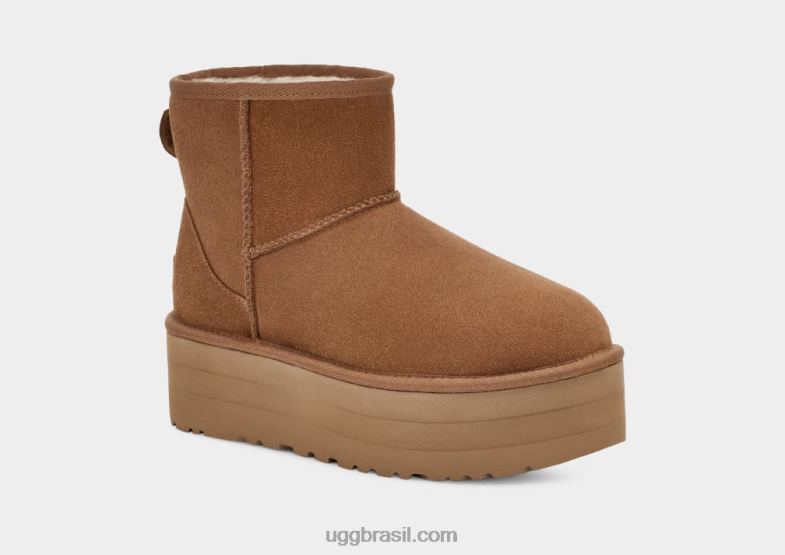 castanha 4VTTD348 UGG mulheres mini plataforma clássica