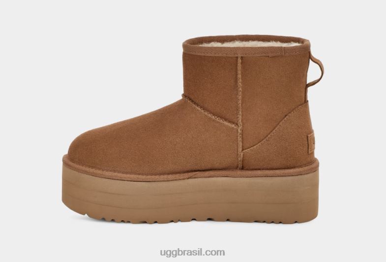 castanha 4VTTD348 UGG mulheres mini plataforma clássica