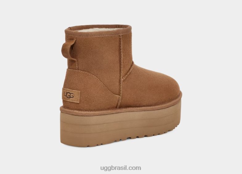 castanha 4VTTD348 UGG mulheres mini plataforma clássica