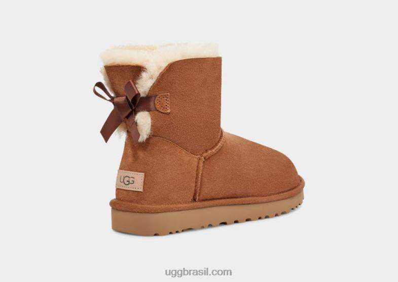 castanha 4VTTD359 UGG mulheres bota mini bailey bow ii