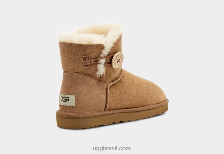 castanha 4VTTD363 UGG mulheres bota mini bailey button ii