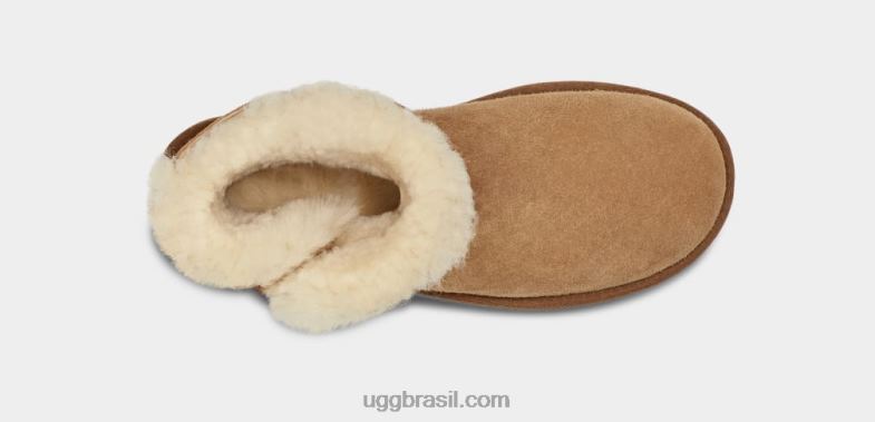 castanha 4VTTD363 UGG mulheres bota mini bailey button ii