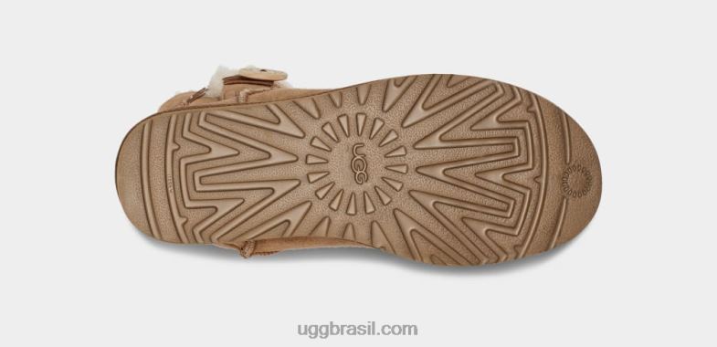 castanha 4VTTD363 UGG mulheres bota mini bailey button ii