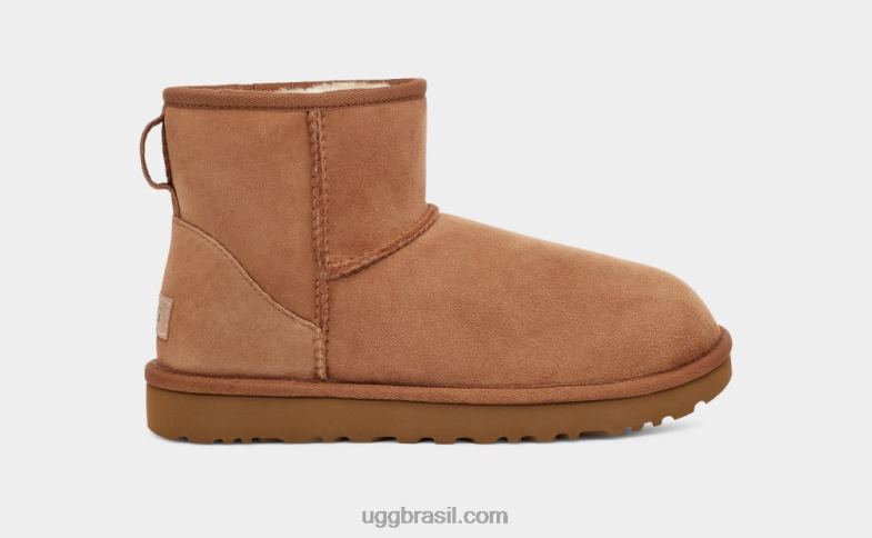 castanha 4VTTD473 UGG mulheres bota clássica mini ii