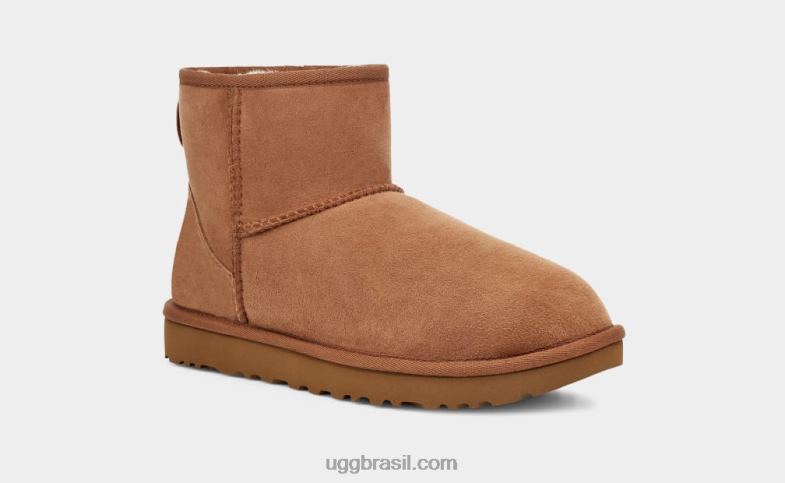 castanha 4VTTD473 UGG mulheres bota clássica mini ii
