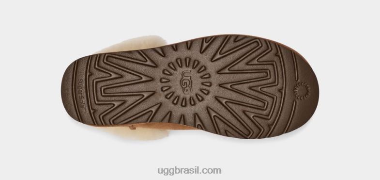castanha 4VTTD532 UGG mulheres mini laço alpino clássico