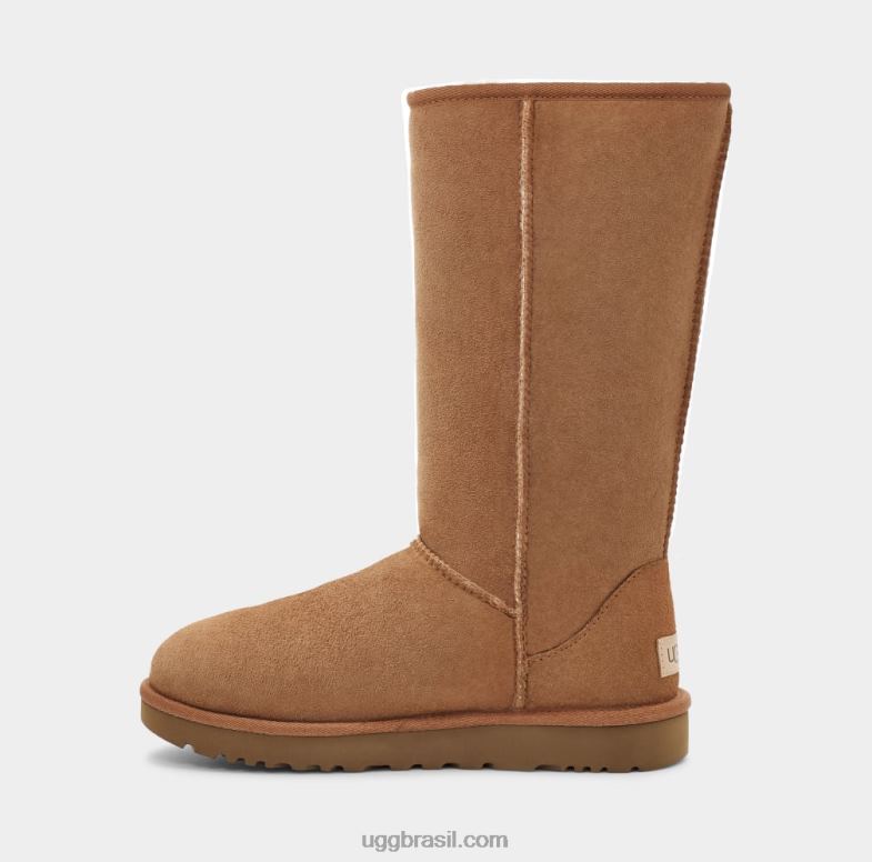 castanha 4VTTD564 UGG mulheres bota clássica ii alta