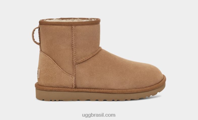castanha 4VTTD5 UGG mulheres clássico mini regenerado