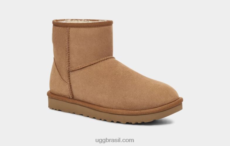 castanha 4VTTD5 UGG mulheres clássico mini regenerado