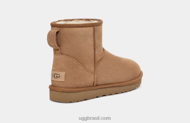 castanha 4VTTD5 UGG mulheres clássico mini regenerado