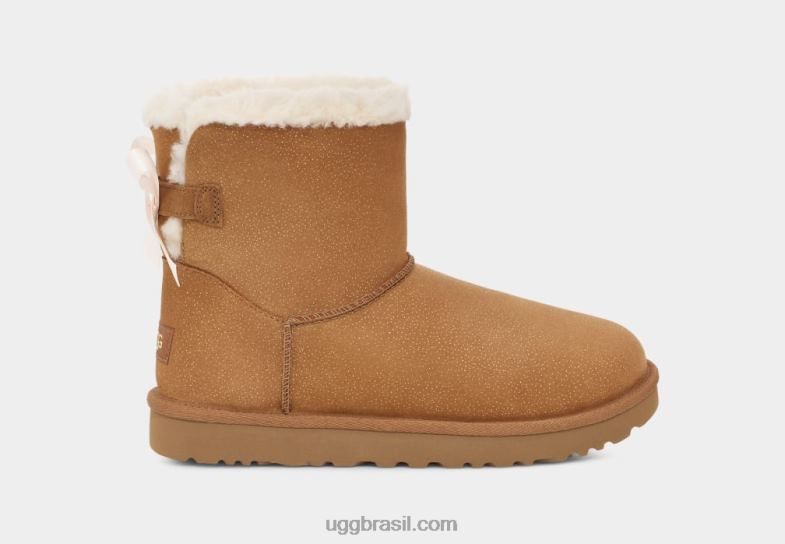 castanha 4VTTD628 UGG mulheres mini arco bailey brilho