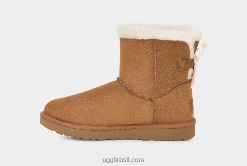 castanha 4VTTD628 UGG mulheres mini arco bailey brilho