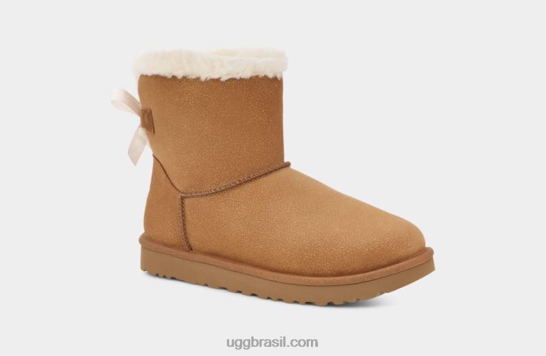 castanha 4VTTD628 UGG mulheres mini arco bailey brilho