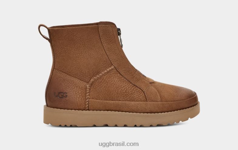 castanha 4VTTD692 UGG mulheres zíper frontal desconstruído