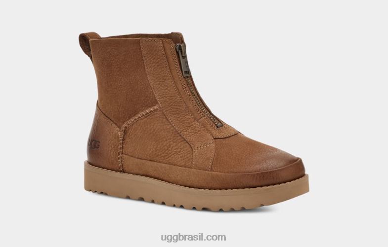 castanha 4VTTD692 UGG mulheres zíper frontal desconstruído