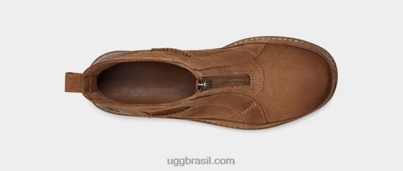 castanha 4VTTD692 UGG mulheres zíper frontal desconstruído