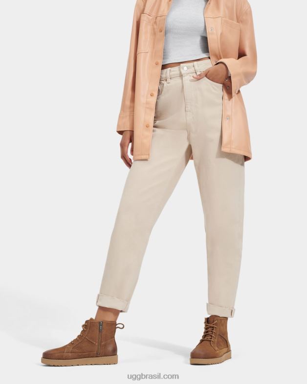 castanha 4VTTD708 UGG mulheres renda desconstruída