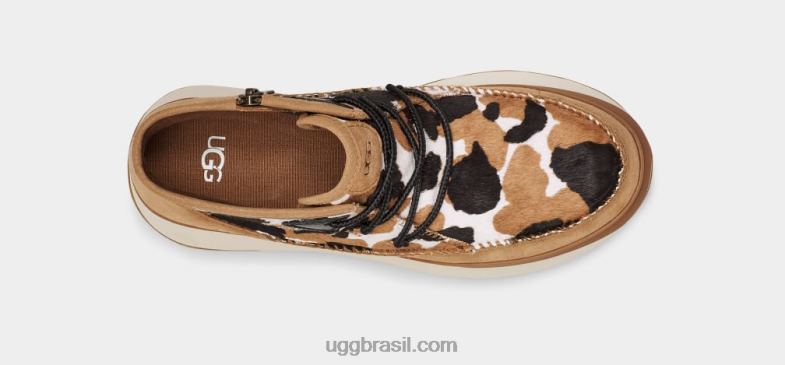 castanha 4VTTD78 UGG mulheres marin bootie estampa de vaca