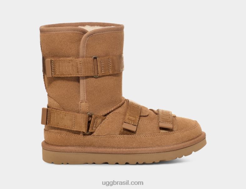 castanha 4VTTD851 UGG mulheres clássico curto híbrido