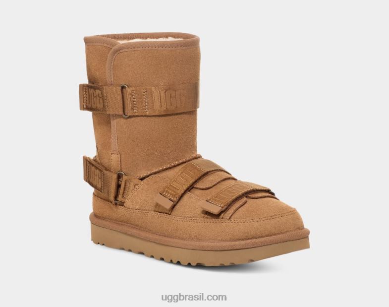 castanha 4VTTD851 UGG mulheres clássico curto híbrido