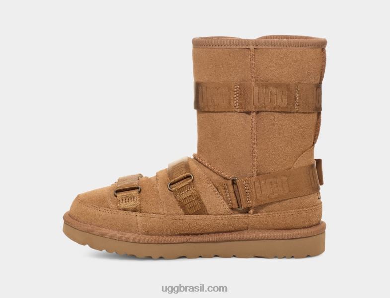 castanha 4VTTD851 UGG mulheres clássico curto híbrido