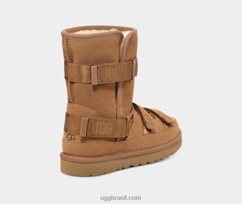 castanha 4VTTD851 UGG mulheres clássico curto híbrido