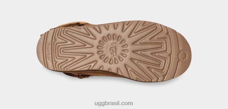 castanha 4VTTD851 UGG mulheres clássico curto híbrido