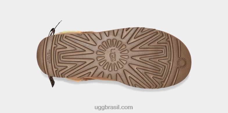 castanha 4VTTD859 UGG mulheres mini bailey bow xadrez punk