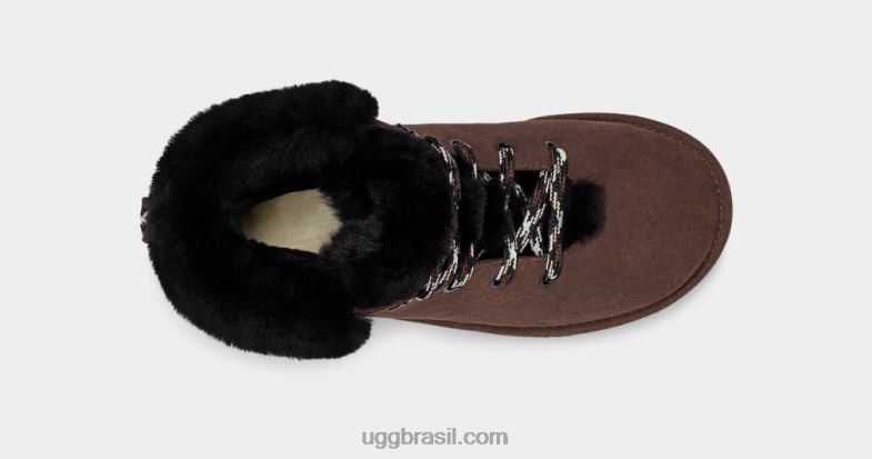 cedro queimado 4VTTD533 UGG mulheres mini laço alpino clássico