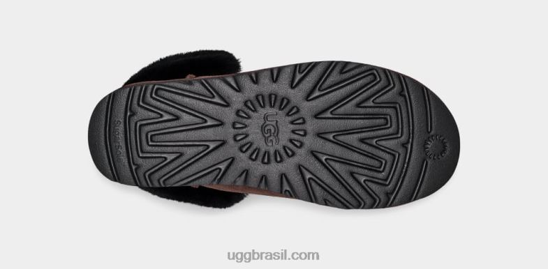 cedro queimado 4VTTD533 UGG mulheres mini laço alpino clássico