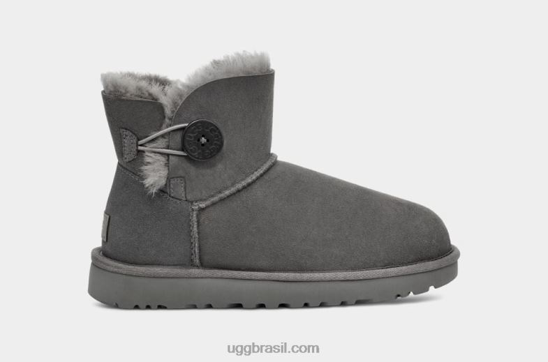 cinza 4VTTD362 UGG mulheres bota mini bailey button ii