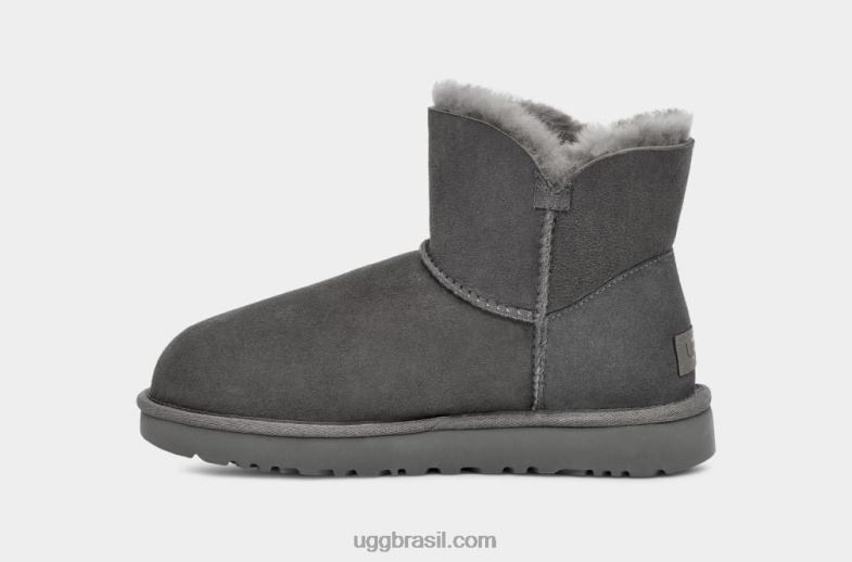 cinza 4VTTD362 UGG mulheres bota mini bailey button ii