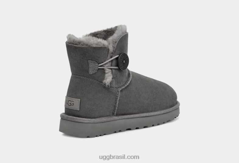cinza 4VTTD362 UGG mulheres bota mini bailey button ii