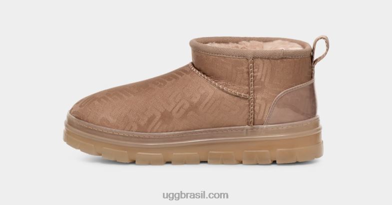 cinza bronzeado 4VTTD2138 UGG mulheres clássico ultra mini monograma
